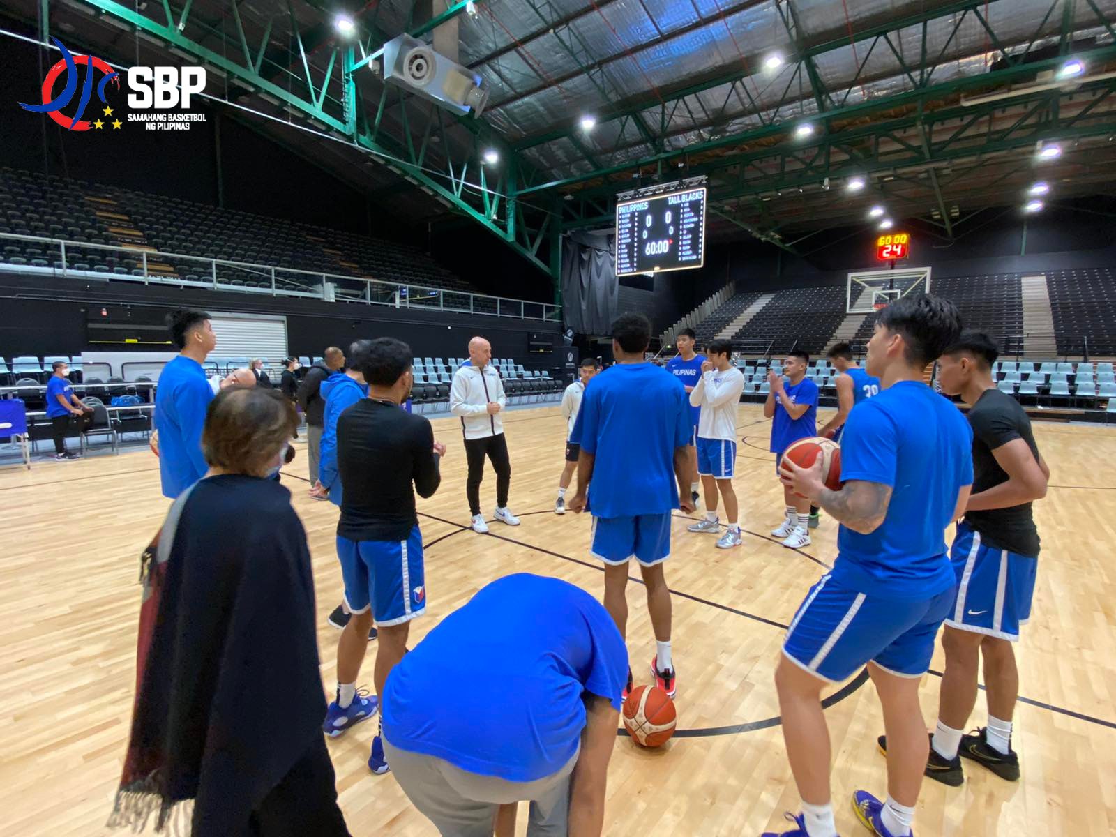 Gilas Pilipinas' first practice in Auckland, New Zealand.