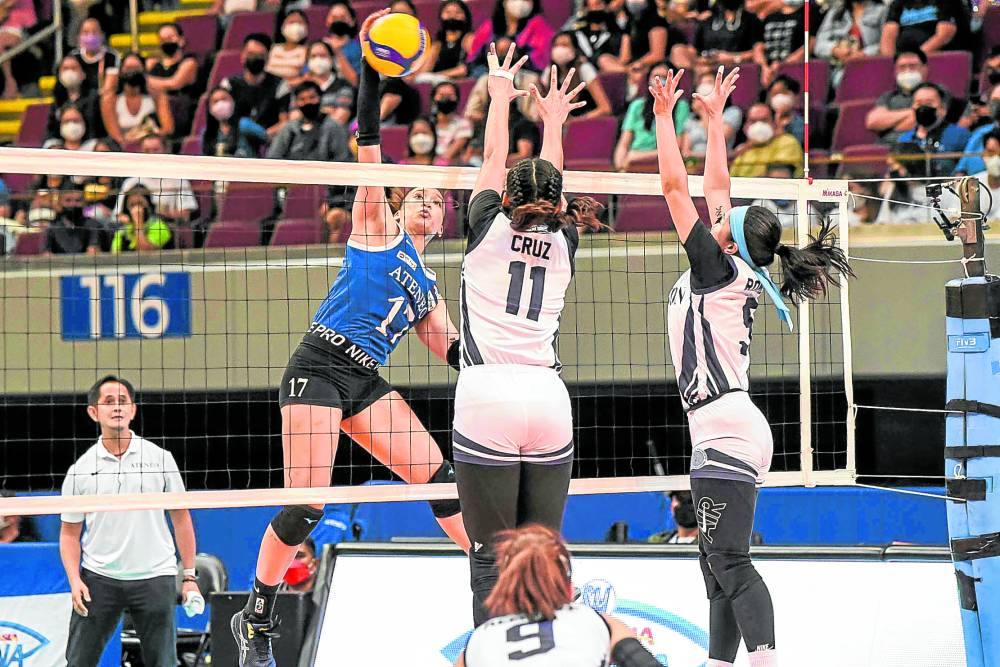 Faith Nisperos (left) will lead Ateneo in trying to find holes in the Adamson defense.