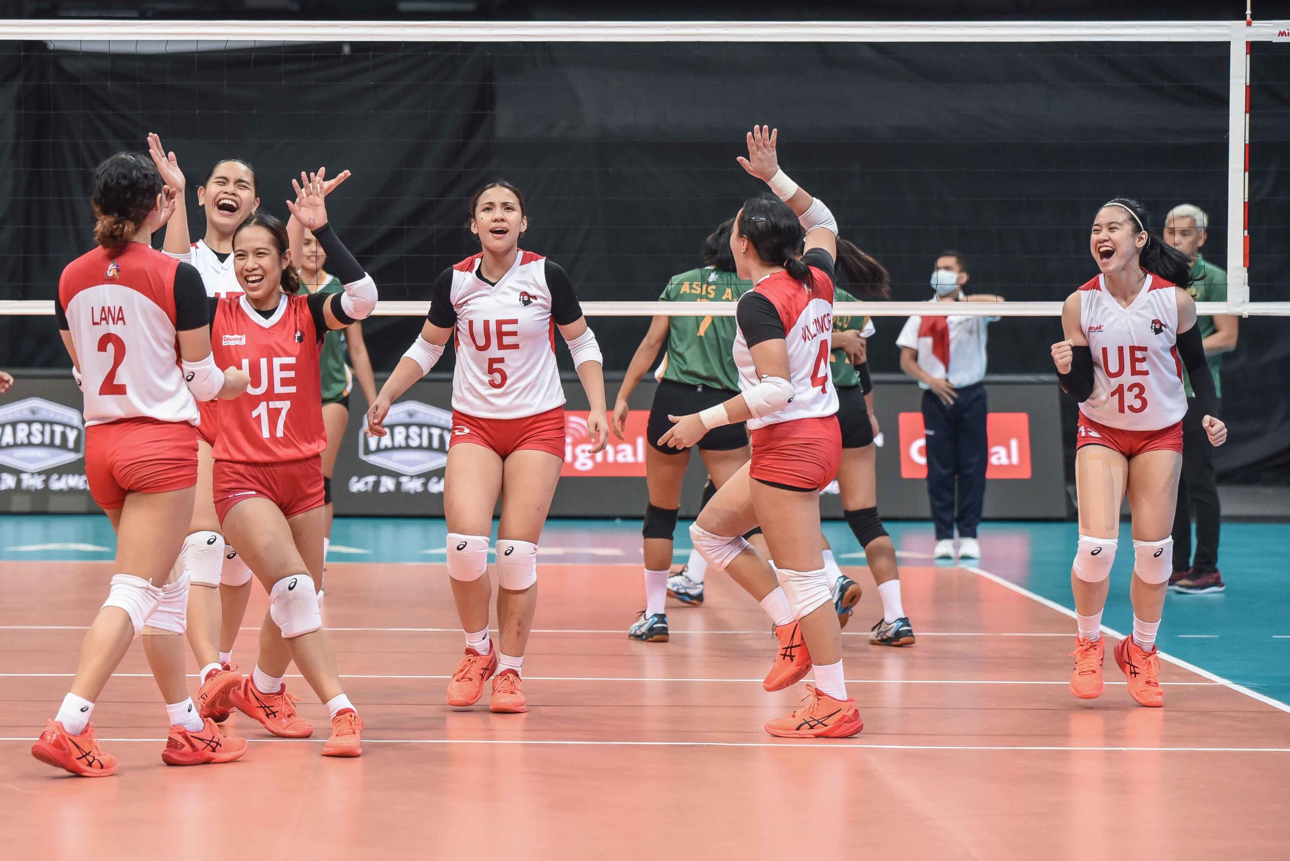 UE Lady Warriors during their final game in the UAAP Season 84 volleyball. UAAP PHOTO
