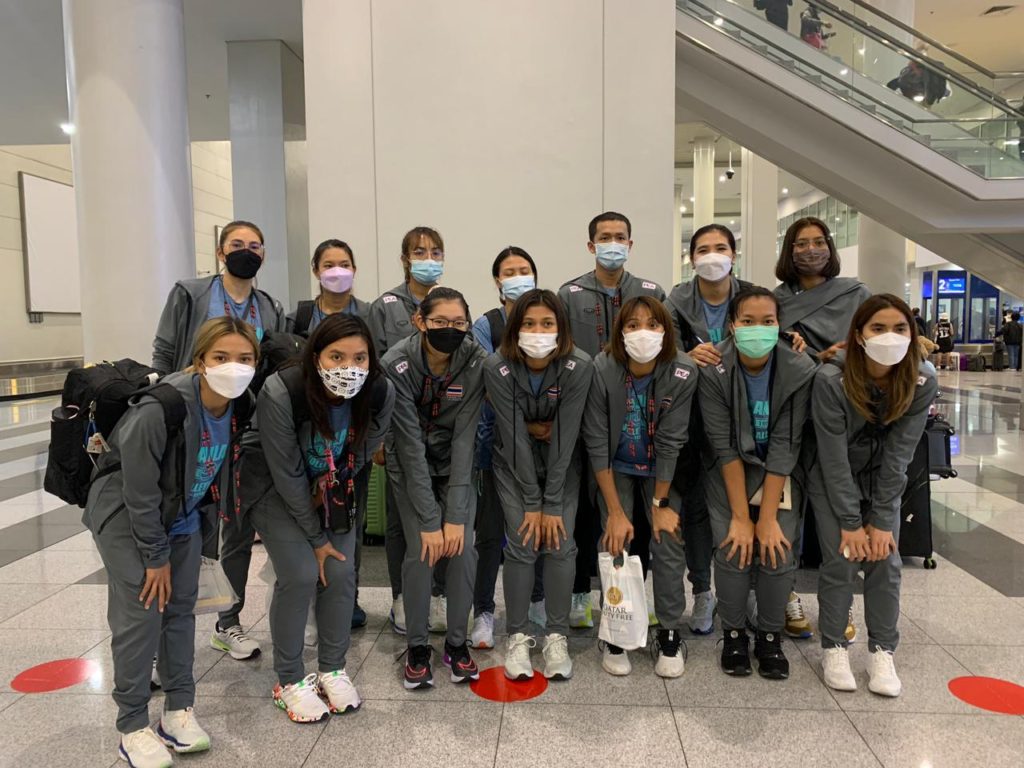 Thailand volleyball national team in Manila for the VNL. PNVF PHOTO
