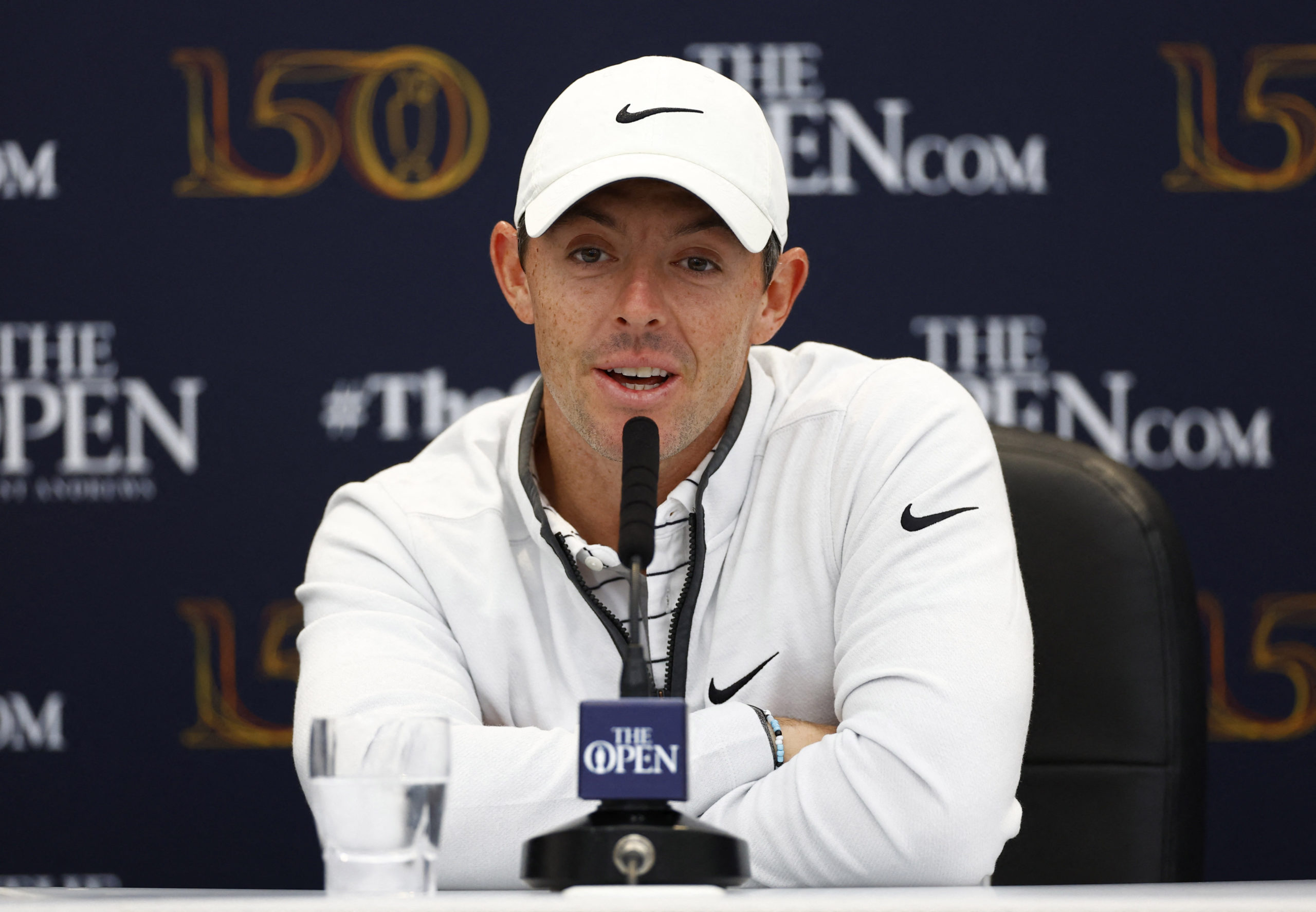 Northern Ireland's Rory McIlroy during a press conference 