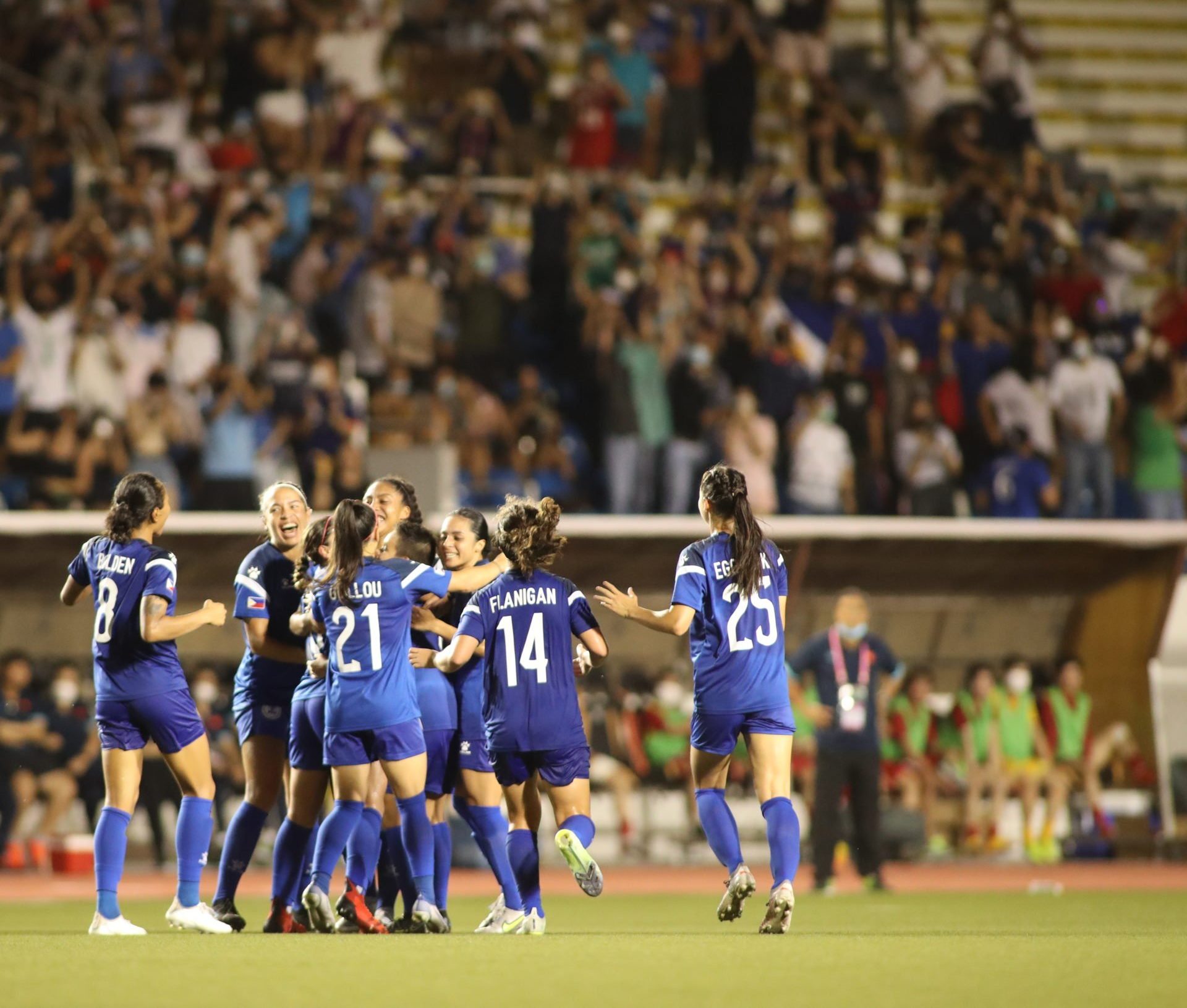 Filipinas after upsetting Vietnam in the AFF Women's Championship 2022.