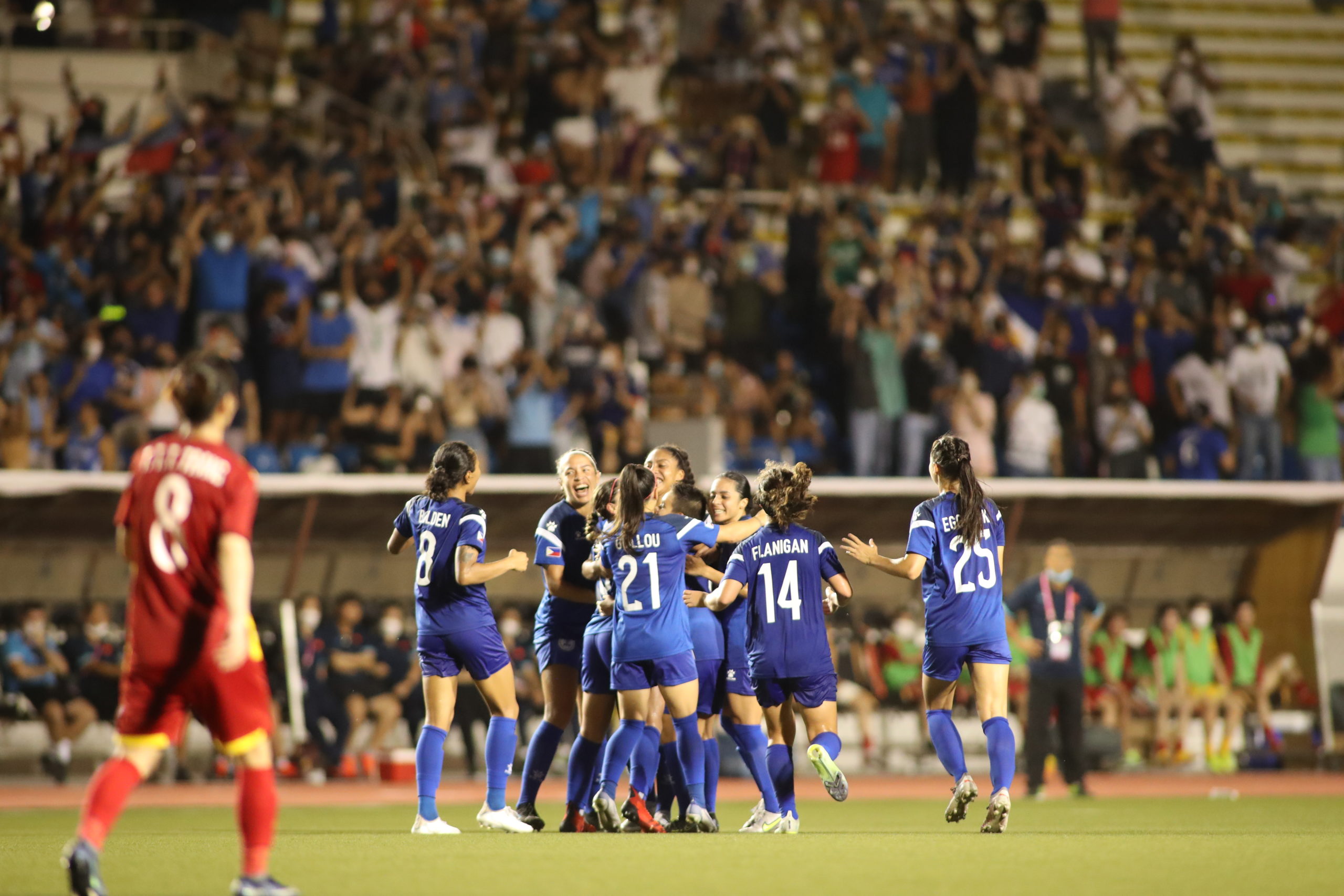 Filipinas after defeating Vietnam in the 2022 AFF Women's Football Championship. 