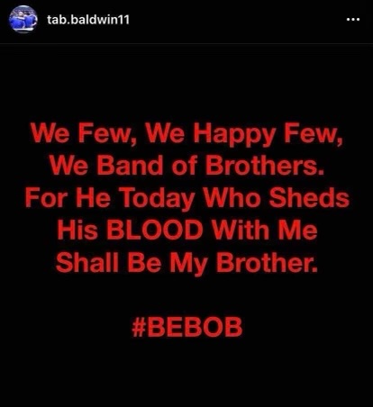#BEBOB. Screengrab of former Gilas coach Tab Baldwin's Instagram post. 