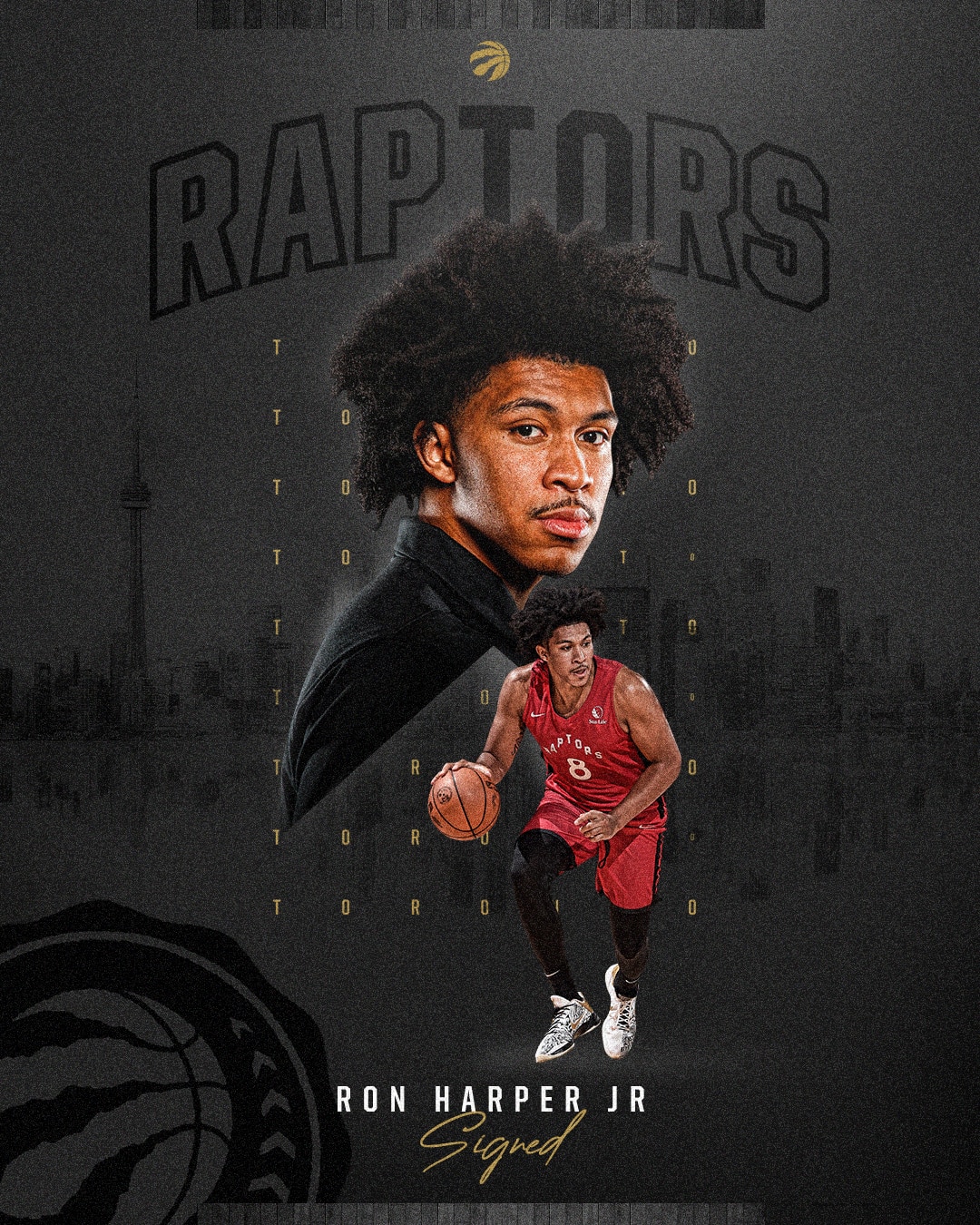Fil-American Ron Harper Jr officially signs with Toronto Raptors.