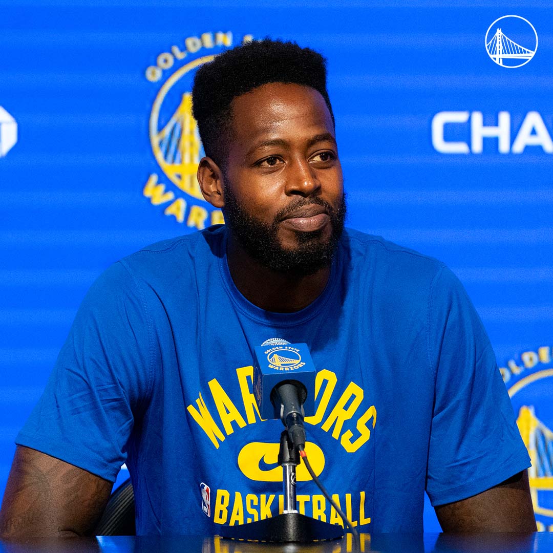 JaMychal Green during his introductory press conference with the Golden State Warriors