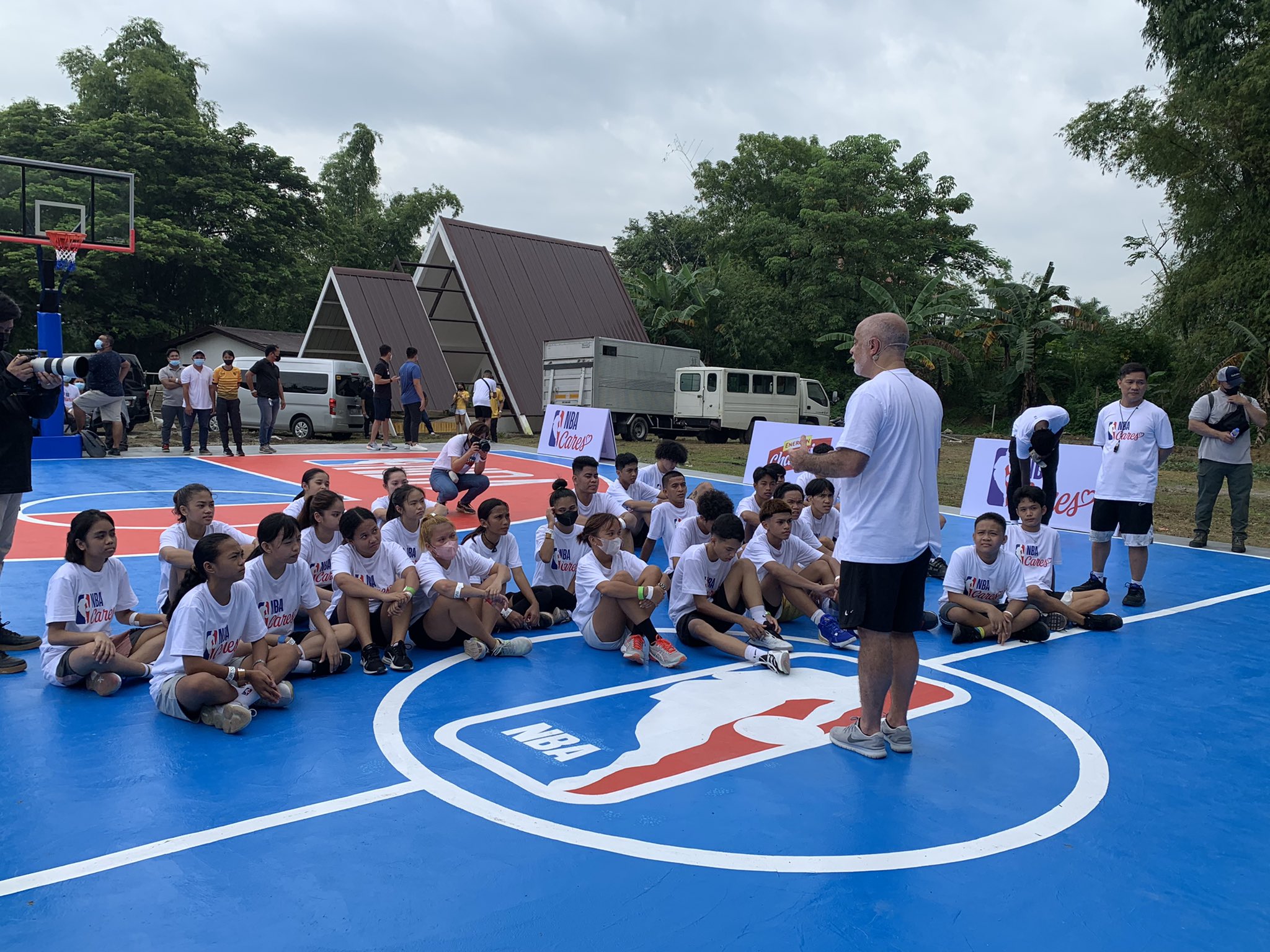 NBA unveils refurbished basketball court in Angat, Bulacan Inquirer