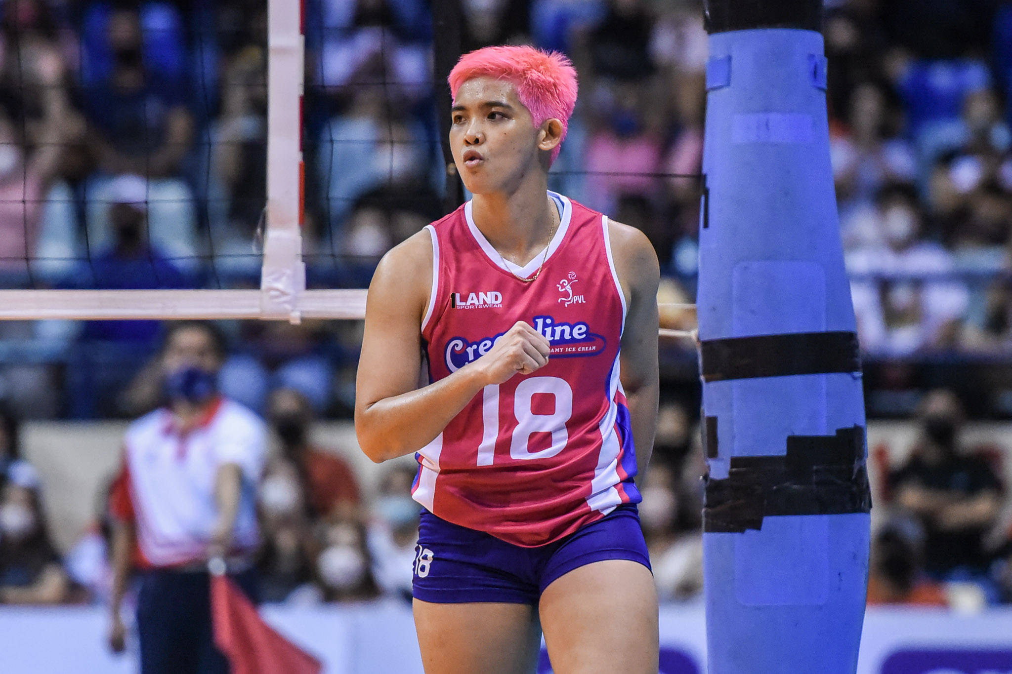 Creamline's Tots Carlos. 