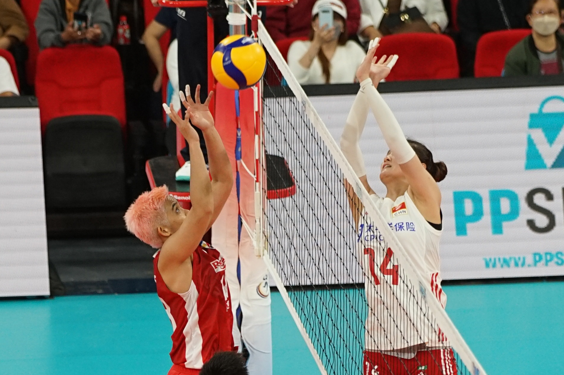 Tots Carlos (left) leads Creamline-Philippines Cool Smashers in the AVC Cup. 