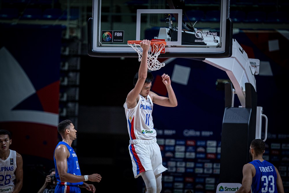 Kai Sotto (right) isn’t too intimidated by Lebanon’s recent run of success. —FIBA.BASKETBALL photo