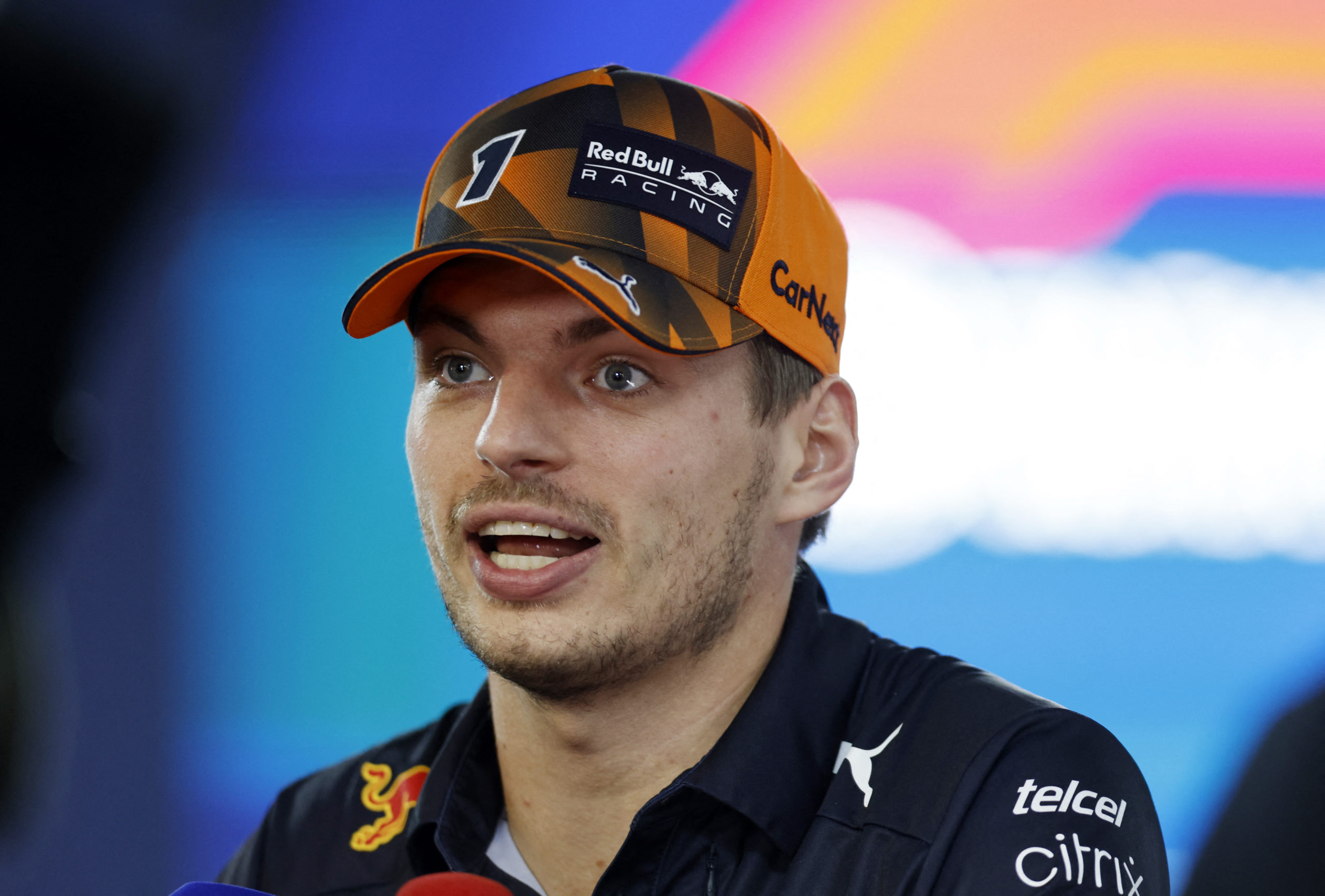 Formula One F1 - Singapore Grand Prix - Marina Bay Street Circuit, Singapore - September 29, 2022 Red Bull's Max Verstappen during a press conference ahead of the Singapore Grand Prix 