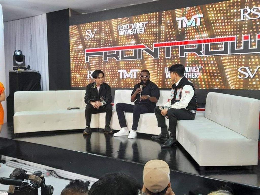 Floyd Mayweather Jr. is in the Philippines to attend the inauguration of Frontrow's new main office.