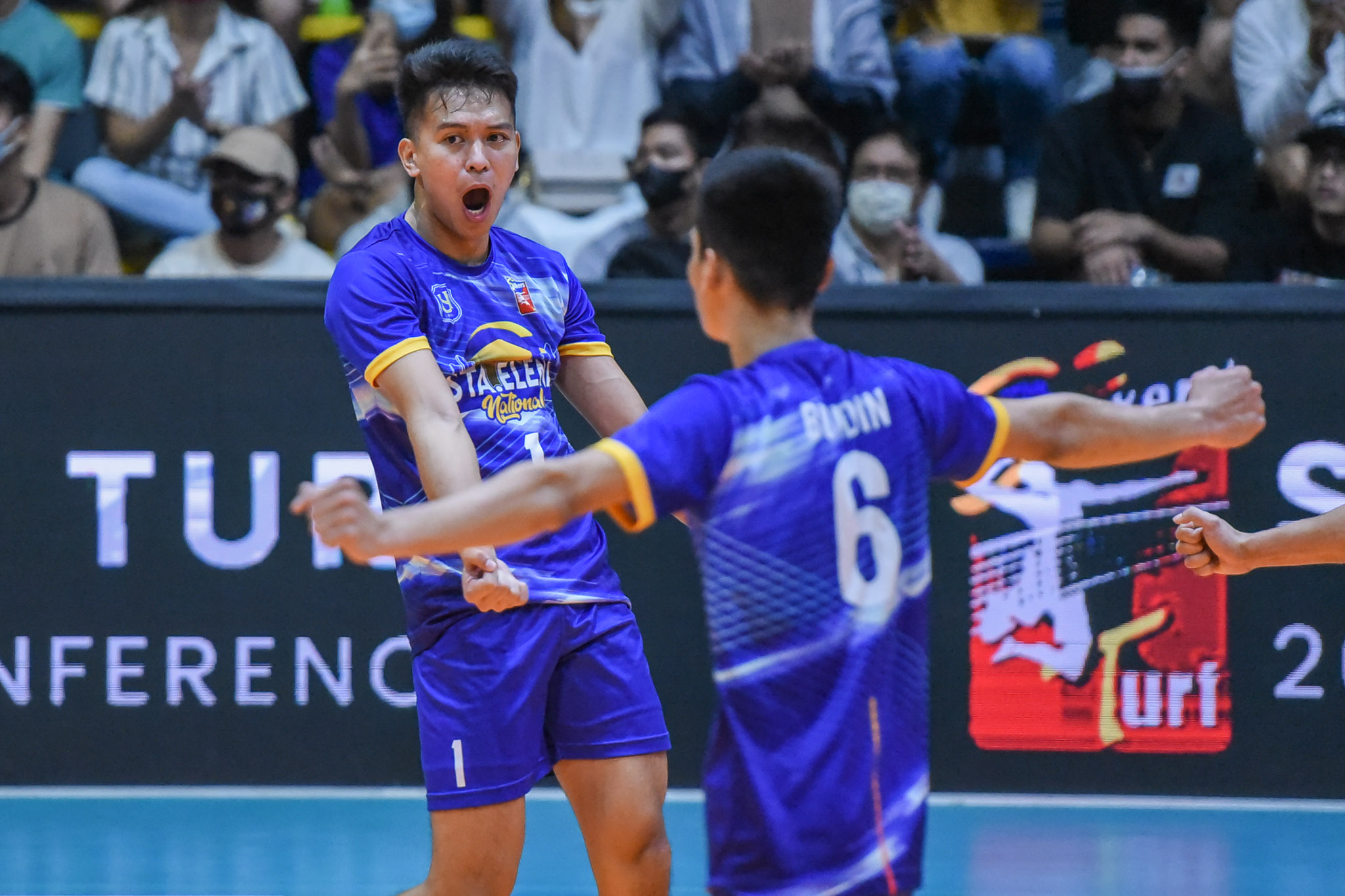 NU-Sta. Elena's Nico Almendras  during the Spikers' Turf Finals Game 1. 