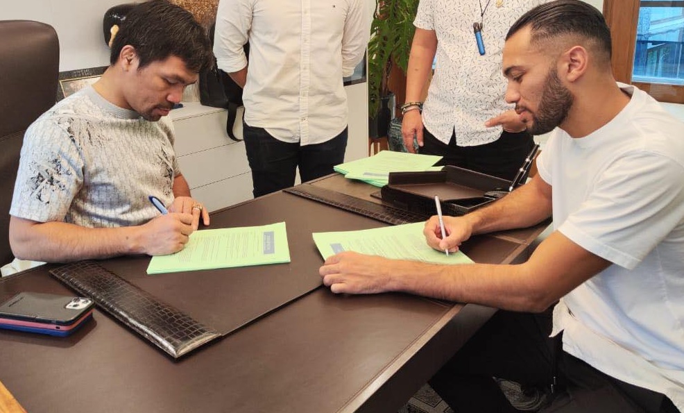 Manny Pacquiao Jaber Zayani contract signing
