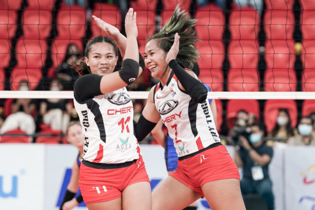 Chery Tiggo Crossovers are through to the semifinals of the Reinforced Conference. –PVL PHOTO