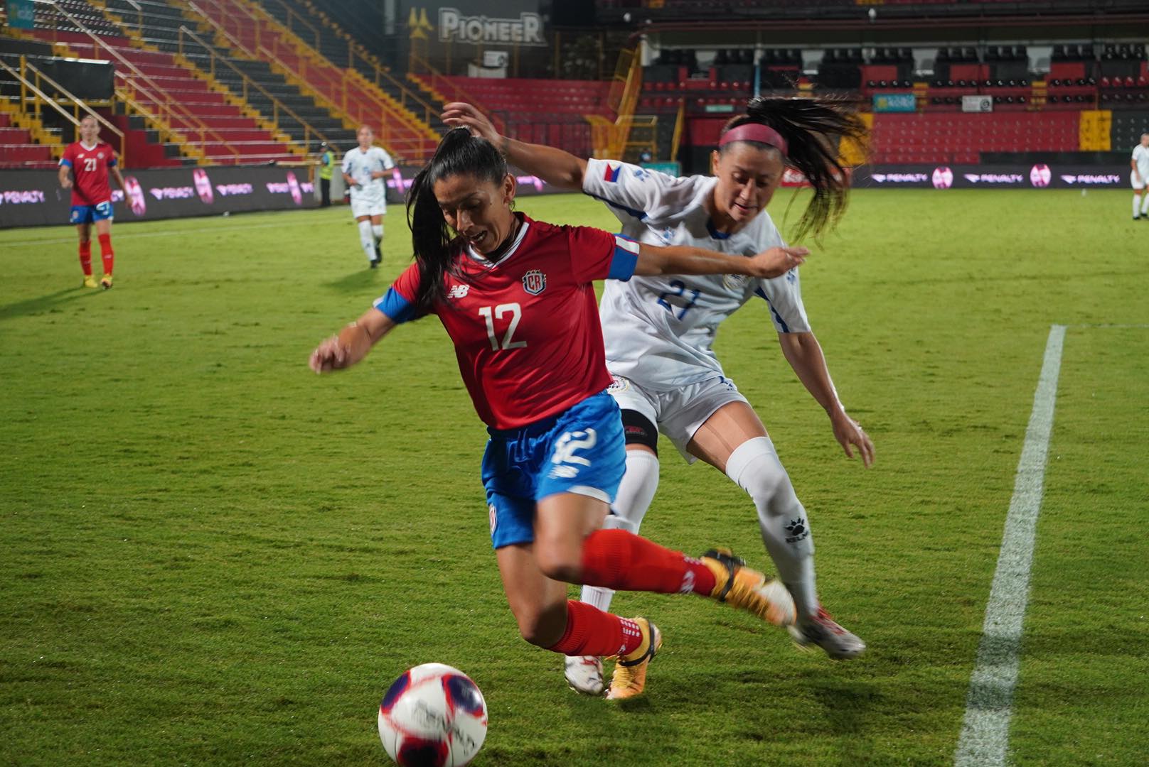 Philippine women's football team vs Costa Rica in a football friendly. 