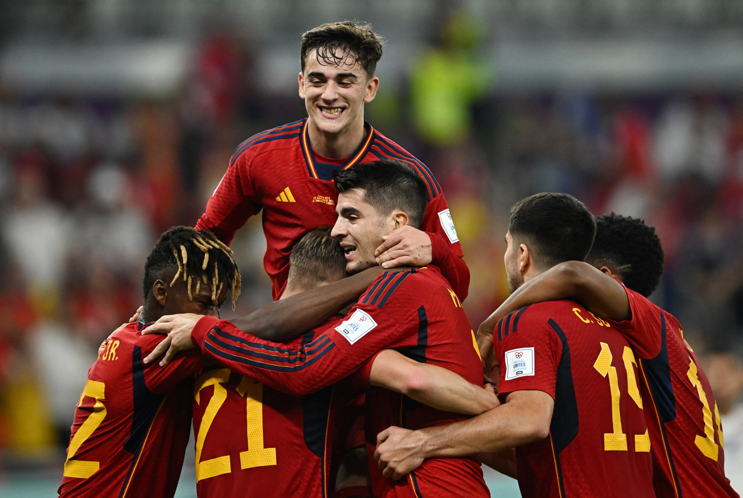 Stunning Spain join sWorld Cup 100 club with 7-0 Costa Rica rout