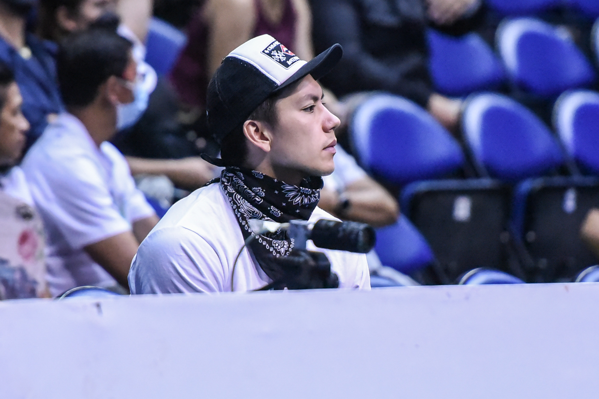 Gilas Pilipinas' Dwight Ramos watching a PVL game. –PVL PHOTO
