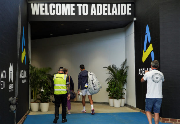 Novak Djokovic of Serbia departs after practice before the Adelaide International and Australian Open tournaments, at Memorial Drive Tennis Club in Adelaide, Australia, December 29, 2022.