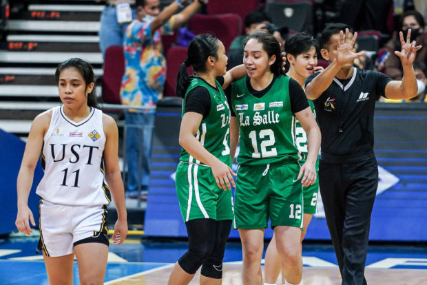 La Salle Lady Spikers clinch the final UAAP women's basketball finals berth. –UAAP PHOTO