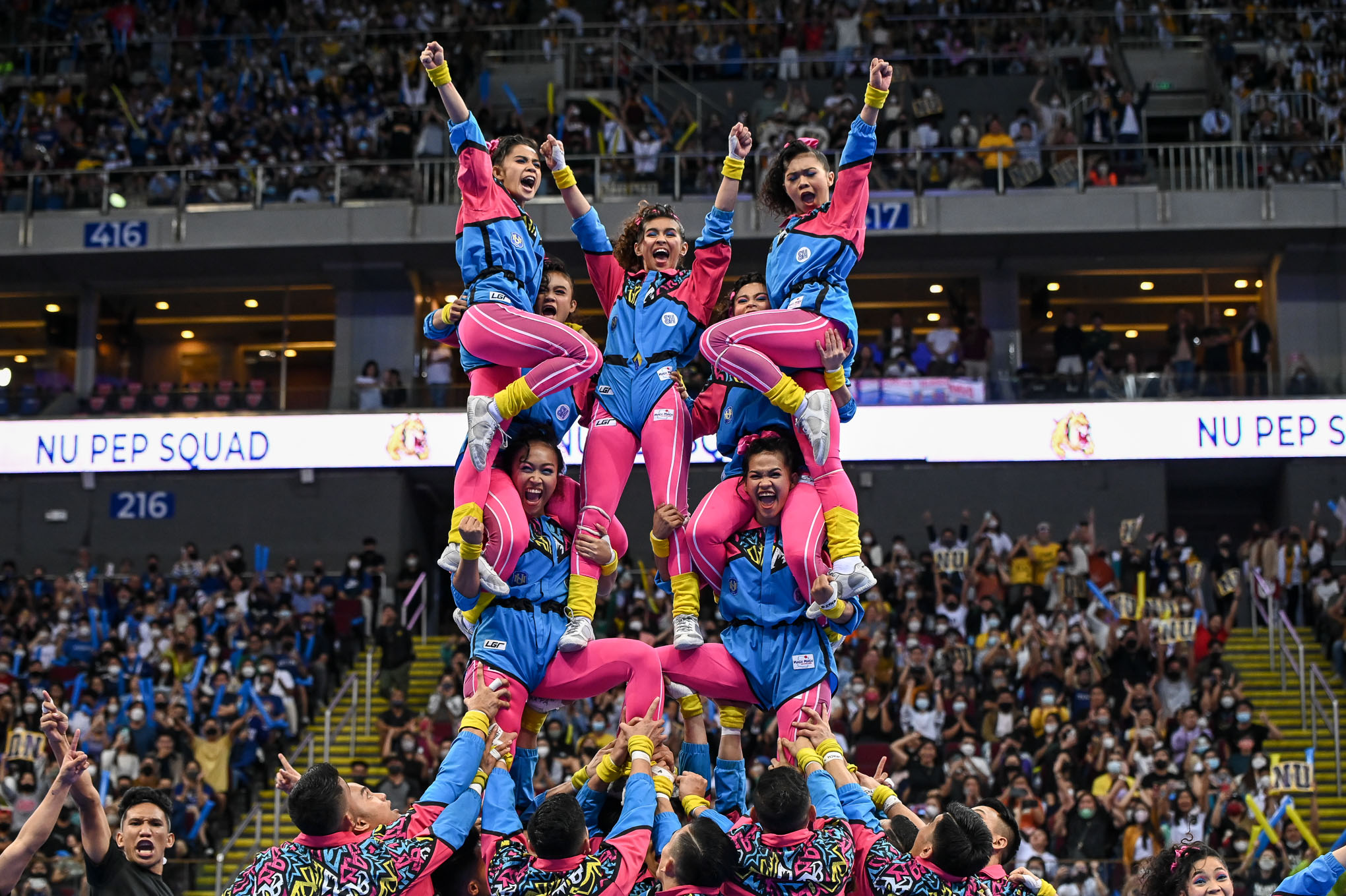 NU Pep Squad in the UAAP Season 85 cheerdance competition. UAAP PHOTO