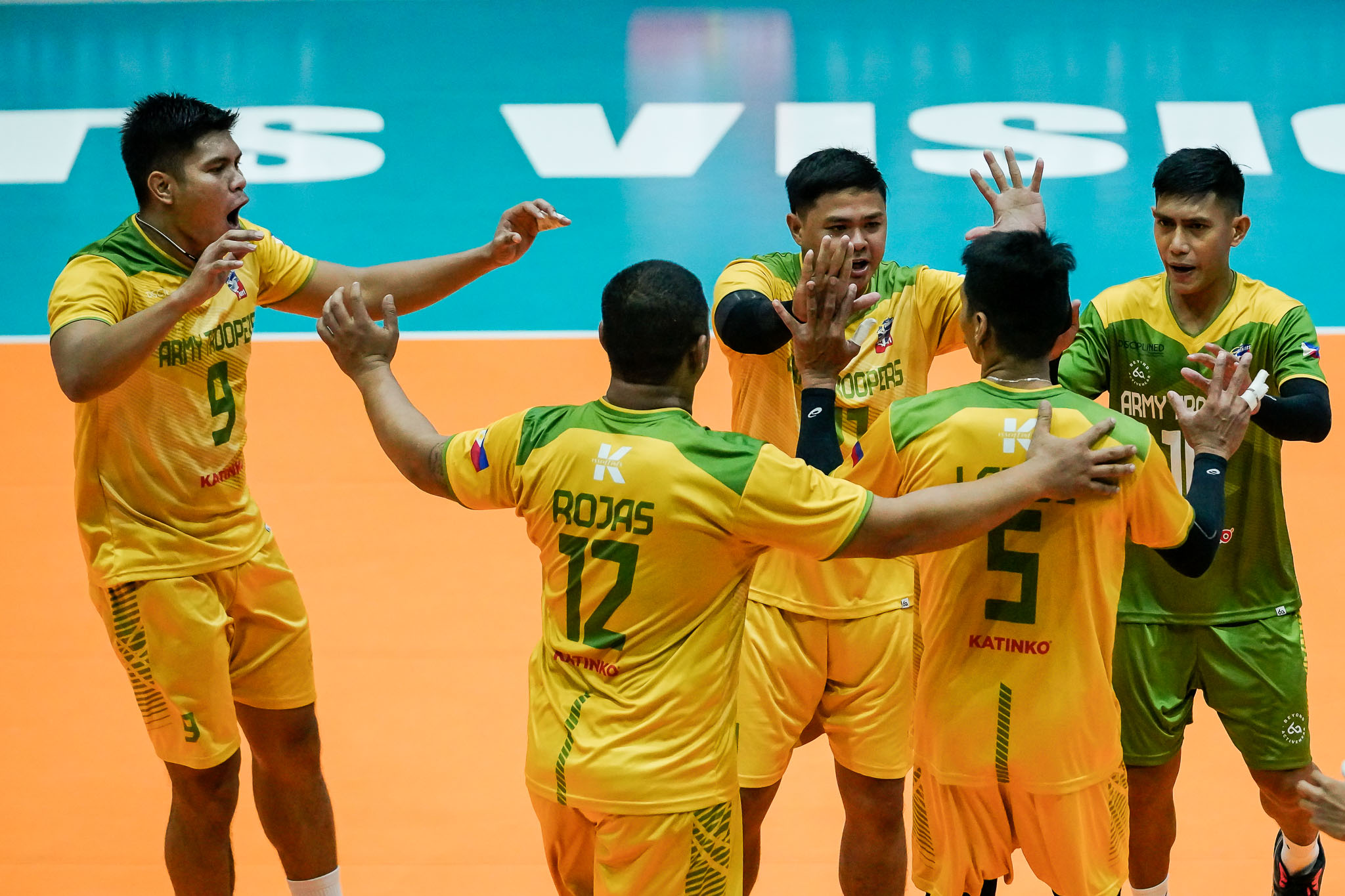 FILE– Army Katinko Troopers in the Spikers' Turf men's volleyball tournament. –PVL PHOTO