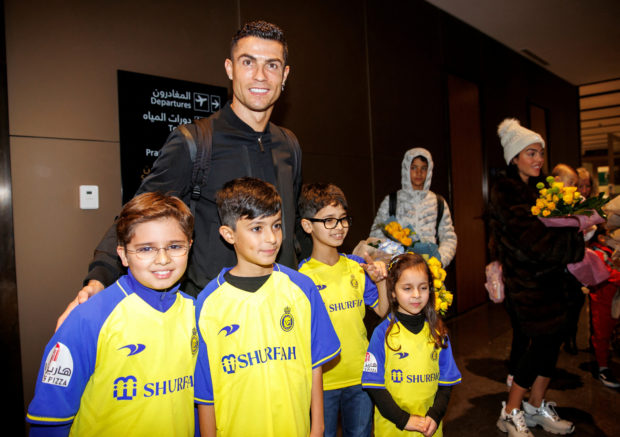 Soccer Football - Al Nassr's Cristiano Ronaldo arrives in Saudi Arabia - King Khalid Airport, Riyadh, Saudi Arabia - January 3, 2023 Cristiano Rolando and his family arrive in Saudi Arabia 