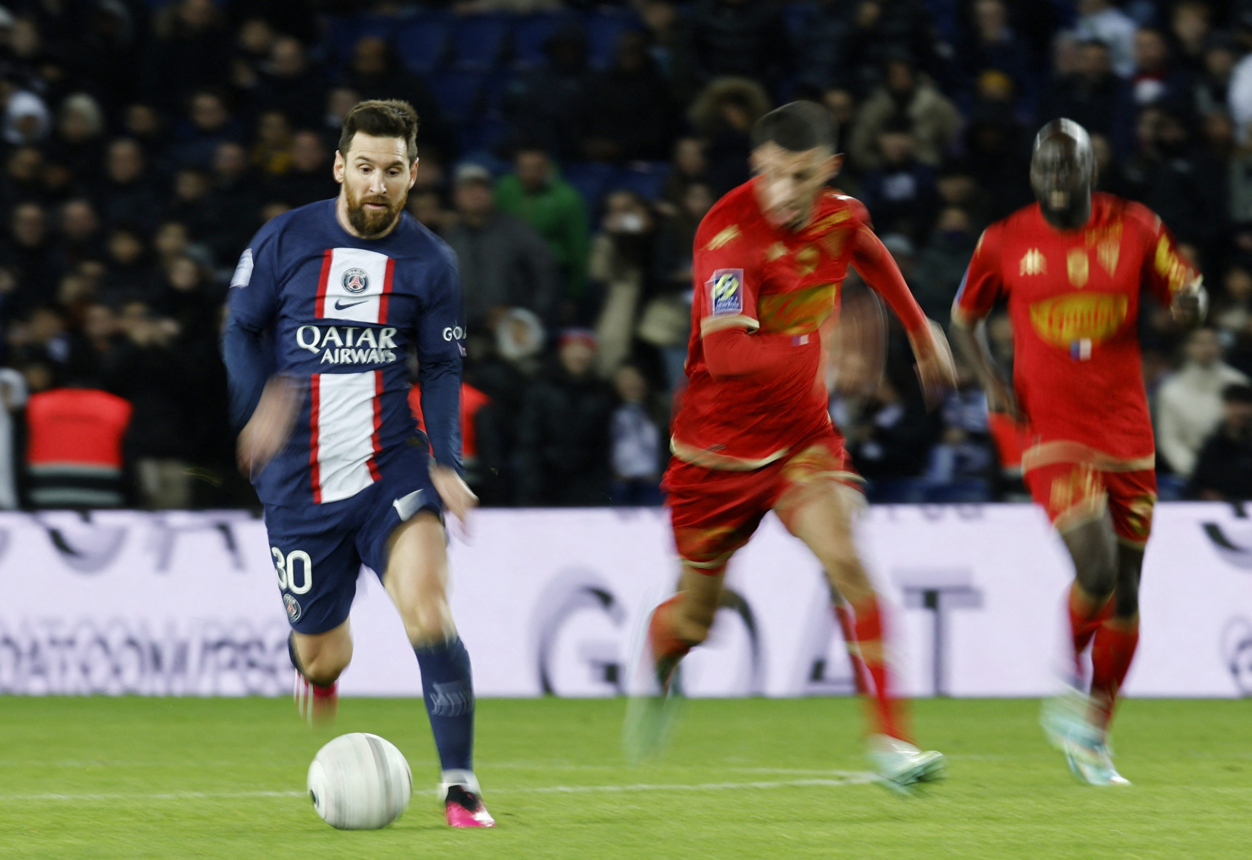 Soccer Football - Ligue 1 - Paris St Germain v Angers - Parc des Princes, Paris, France - January 11, 2023 Paris St Germain's Lionel Messi in action
