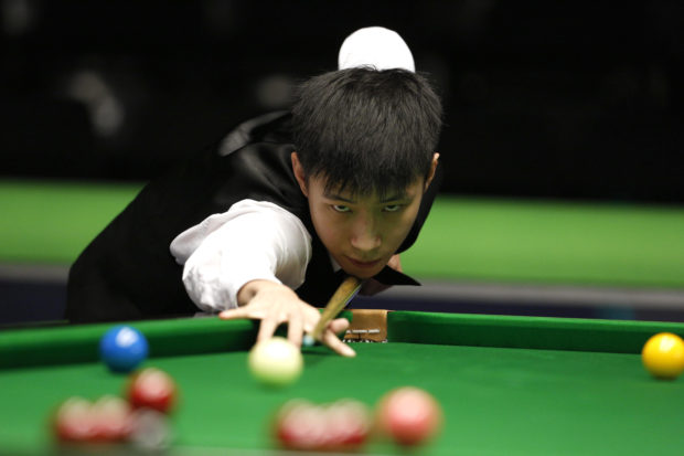 FILE PHOTO: Snooker - Betway UK Championship - York Barbican - 26/11/15 Zhao Xintong in action during his First Round Match Mandatory Credit: Action Images / Craig Brough Livepic EDITORIAL USE ONLY.