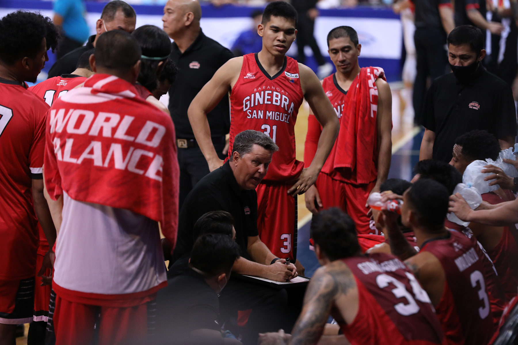 FILE–Ginebra Gin Kings' coach Tim Cone during the PBA Commissioner's Cup finals. –PBA IMAGES