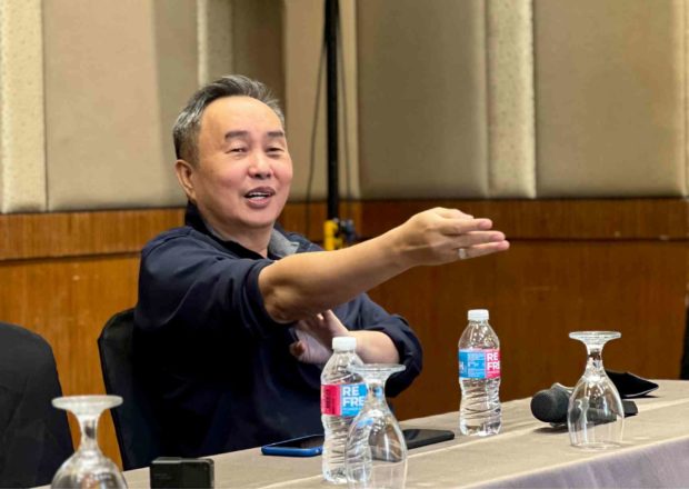 Philippine Olympic Committee president Abraham “Bambol” Tolentino discusses his plans for future international meets the country will be joining. —INQUIRER PHOTO