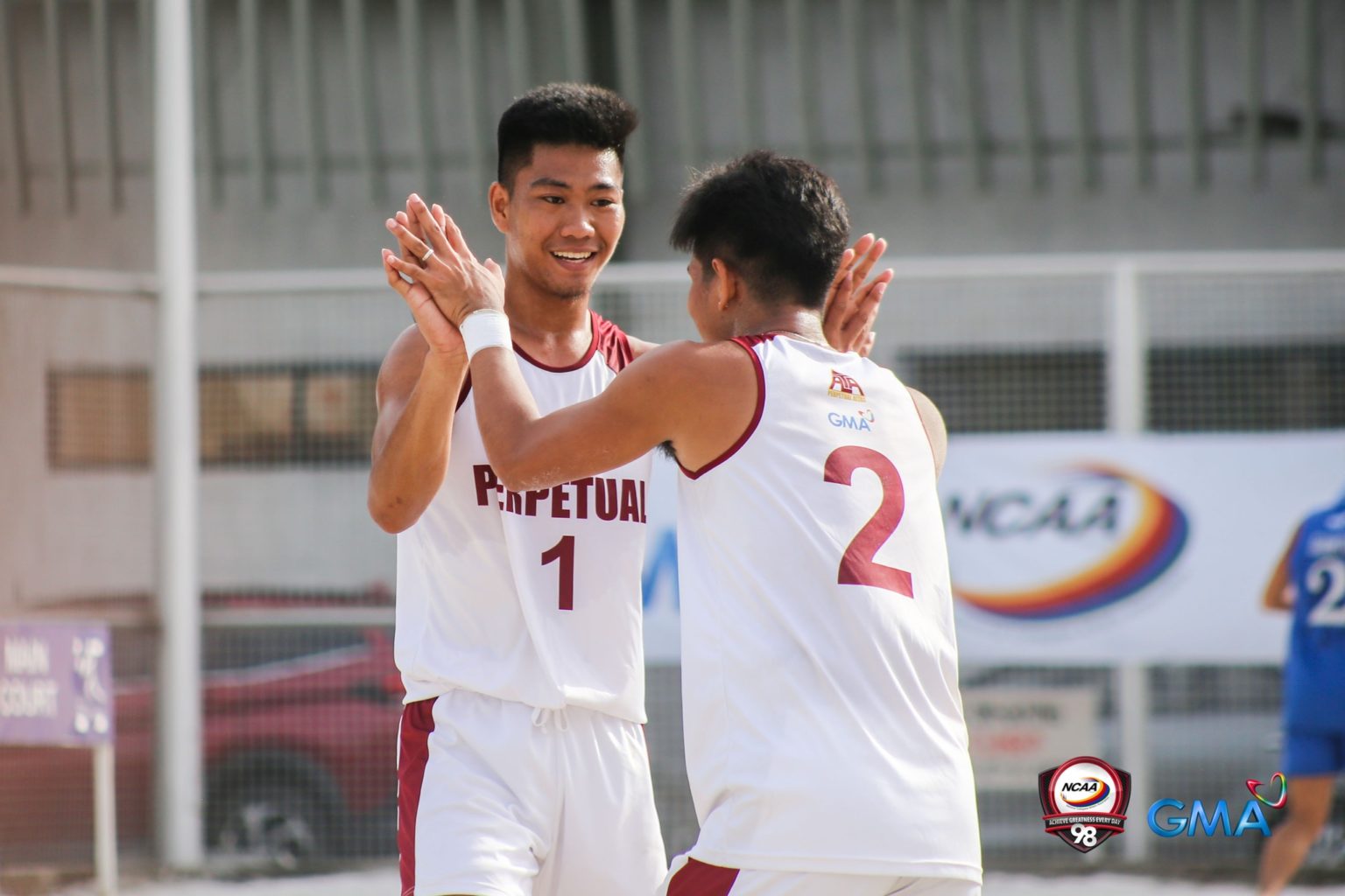 Perpetual wins NCAA men's beach volley crown; Letran rules women's side
