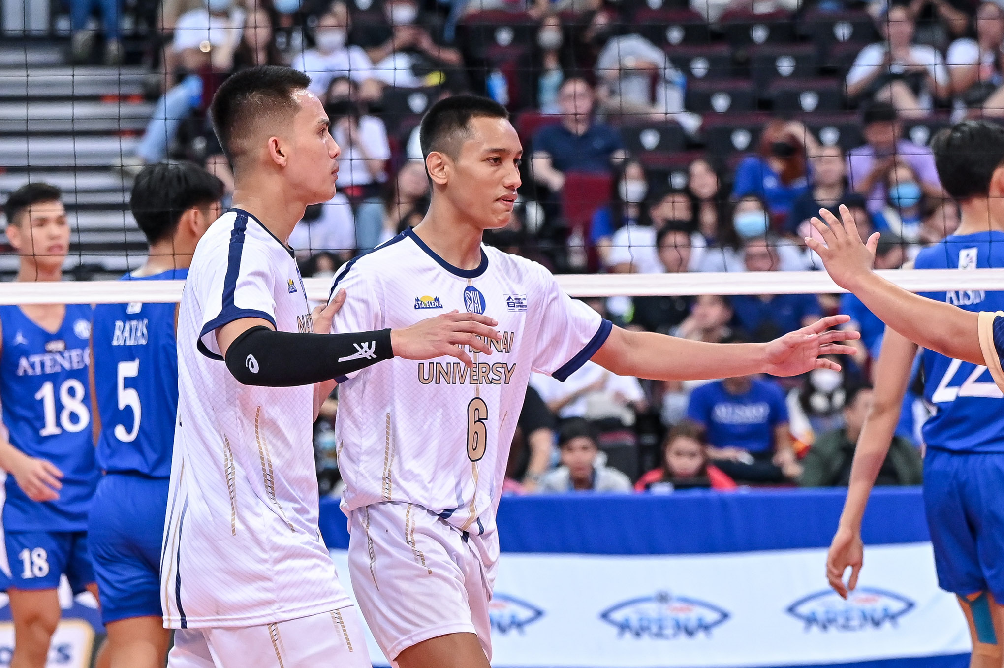 Michaelo Buddin and the NU Bulldogs in the UAAP Season 85 men's volleyball. –UAAP PHOTO