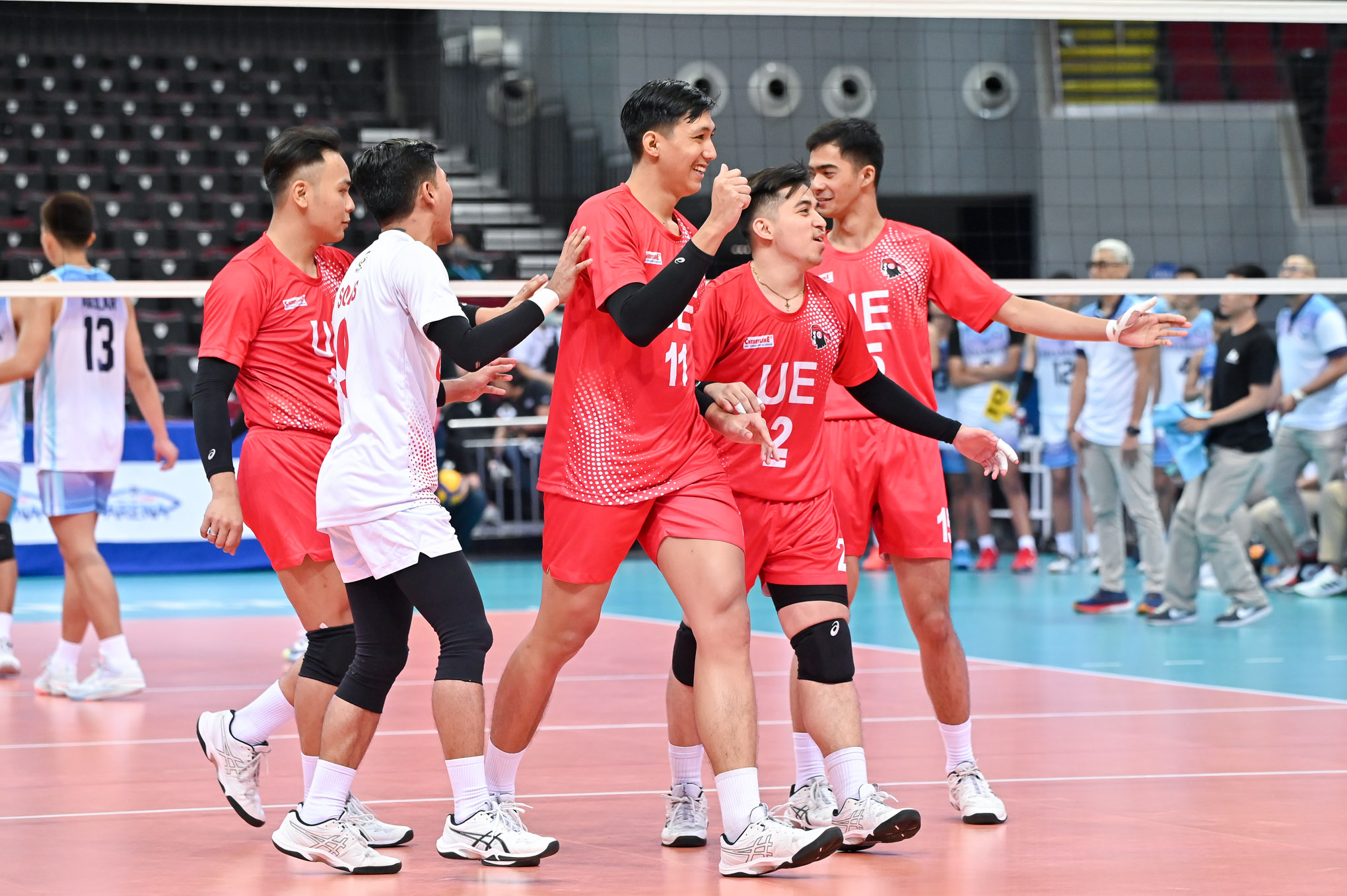 UE Red Warriors in the UAAP Season 85 men's volleyball tournament. –UAAP PHOTO