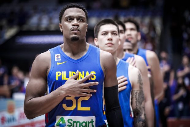Gilas Pilipinas' naturalized center Justin Brownlee makes a stellar Gilas Pilipinas debut. –FIBA BASKETBALL
