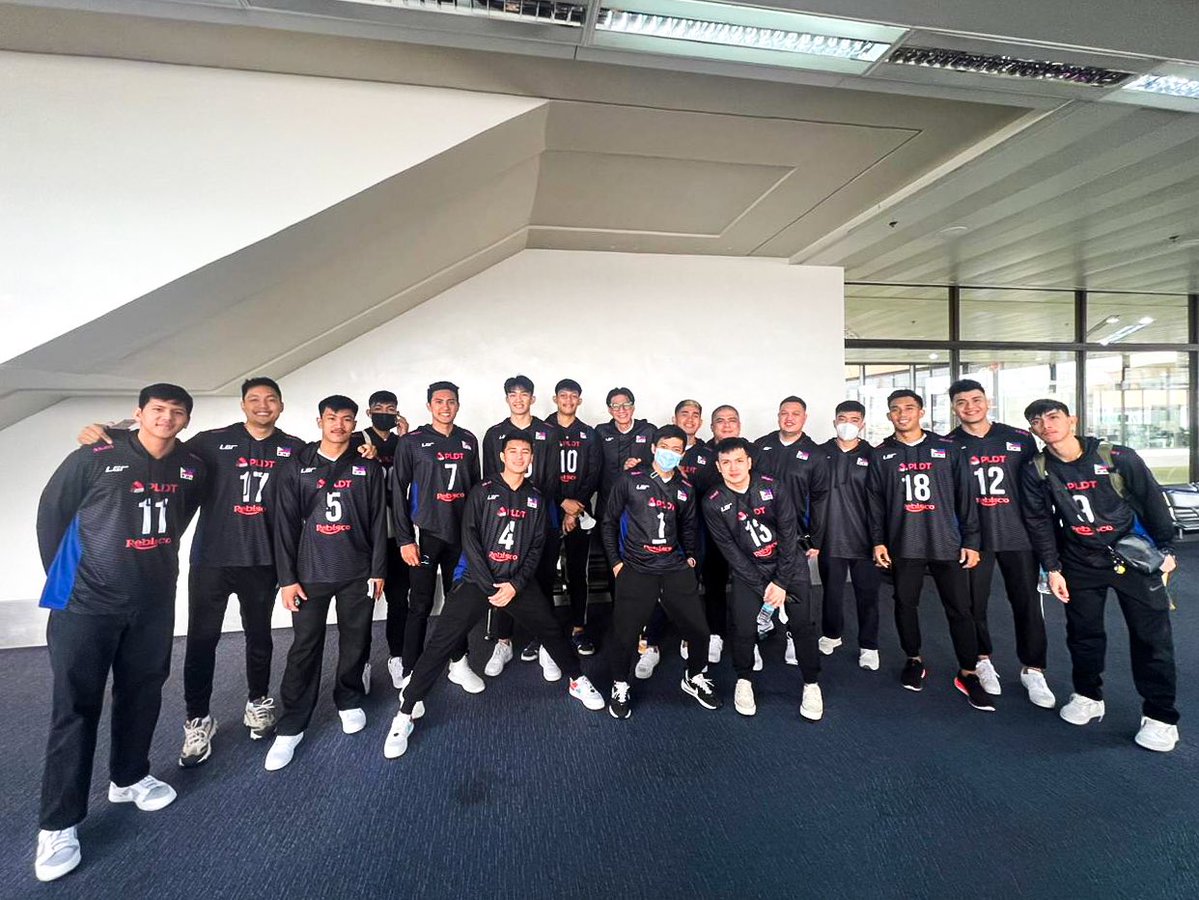 Philippine men's volleyball team off to Taiwan. –PNVF PHOTO