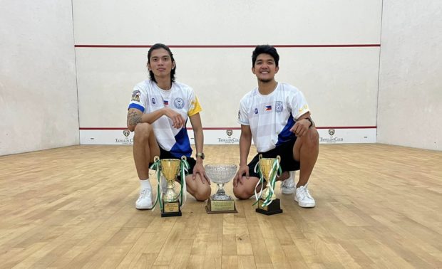 Filipino squash bets Robert Garcia and David William Pelino. –Aysah Reyes Dalida/Philippine Squash Academy Facebook