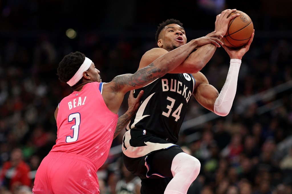  by Bradley Beal #3 of the Washington Wizards during the second half at Capital One Arena on March 5, 2023 in Washington, DC