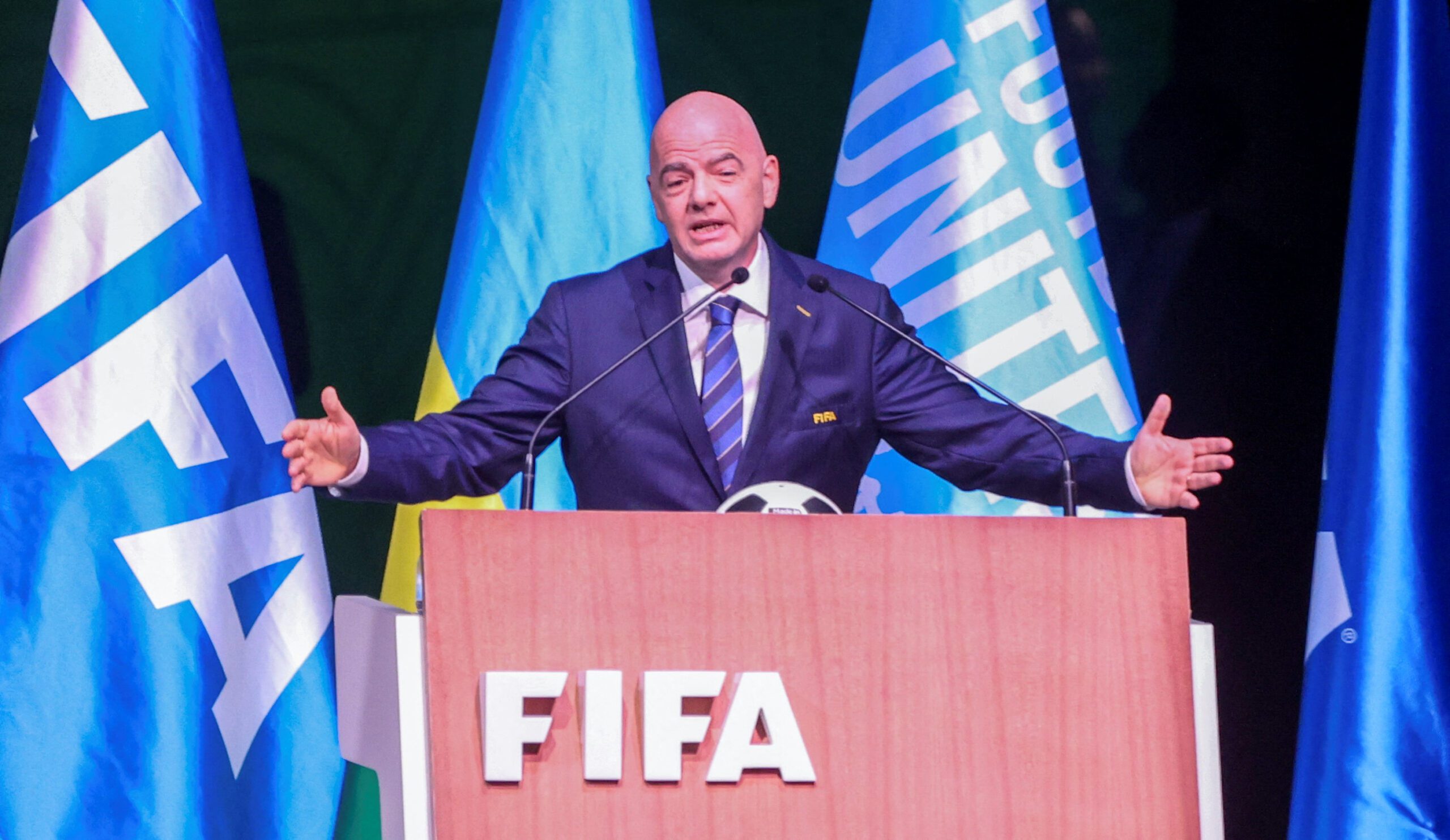 Infantino re-elected FIFA president, telling critics ‘I love you all’