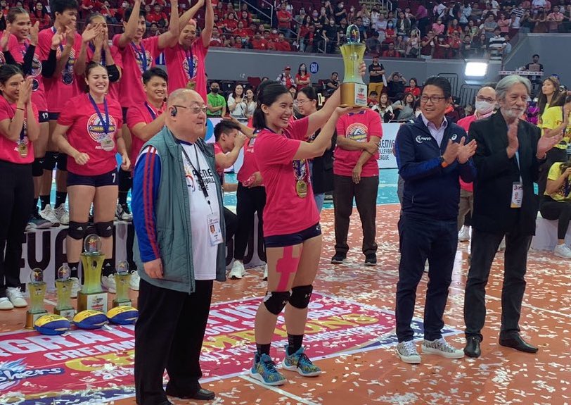 Jia De Guzman hailed the 2023 PVL All-Filipino Conference Finals MVP. –LANCE AGCAOILI/INQUIRER