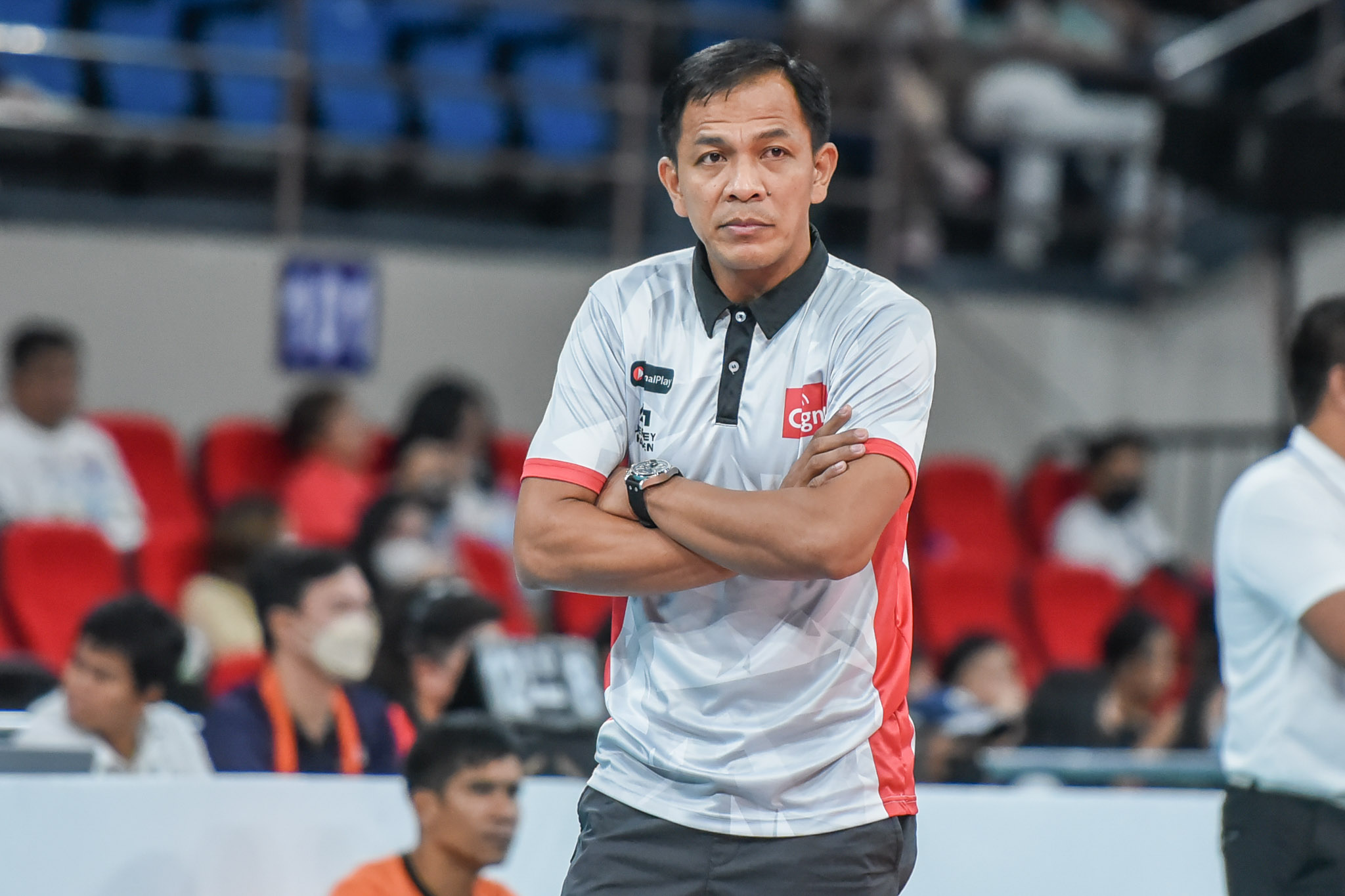 Cignal coach Shaq Delos Santos in the PVL All-Filipino Conference. –PVL PHOTO
