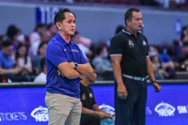 Ateneo coach Oliver Almadro in the UAAP Season 85 women's volleyball. –UAAP PHOTO