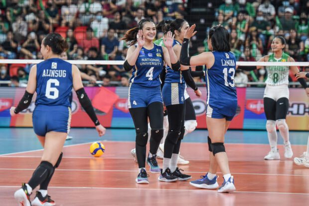 Bella Belen and the NU Lady Bulldogs. –UAAP PHOTO