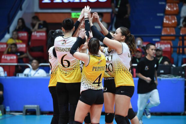 The Tigresses are united in their bid to make sure there will be no letdown in their next game. —UAAP MEDIA
