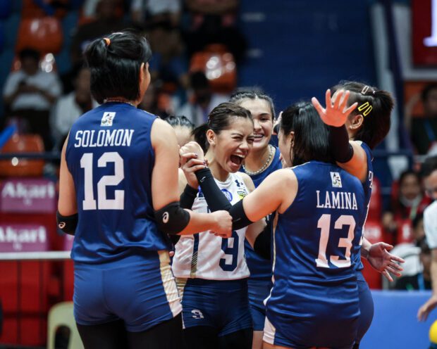 NU Lady Bulldogs in the UAAP Season 85 women's volleyball tournament. –UAAP PHOTO