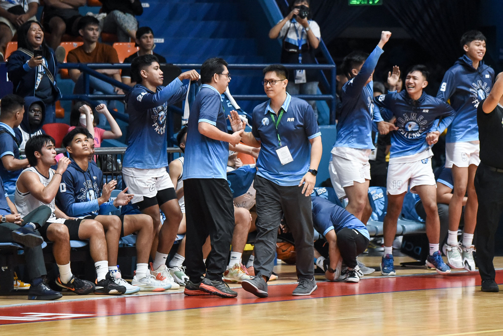 Bench of Adamson Baby Falcons.  –UAAP PHOTO