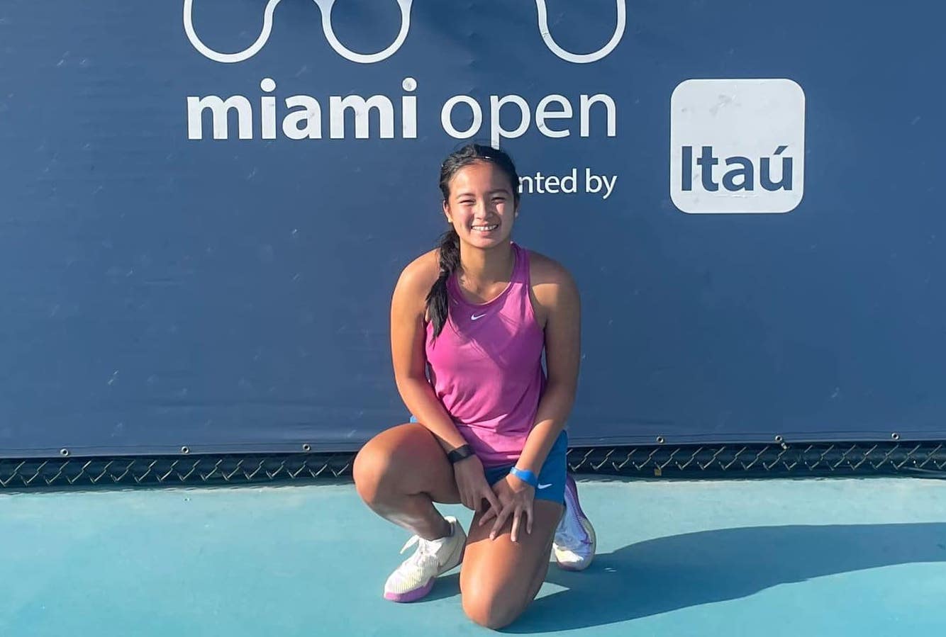 Tennis player Alex Eala in the Miami Open 2023. –ALEX EALA FACEBOOK