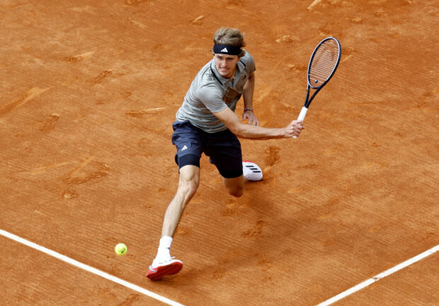 Tennis - ATP Masters 1000 - Monte Carlo Masters - Monte-Carlo Country Club, Roquebrune-Cap-Martin, France - April 12, 2023 Germany's Alexander Zverev in action during his round of 32 match against Spain's Roberto Bautista Agut 