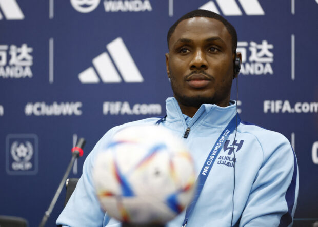 FILE PHOTO: Soccer Football - Club World Cup -Al Hilal Press Conference - Ibn Batouta Stadium, Tangier, Morocco - February 6, 2023 Al Hilal's Odion Ighalo during press conference REUTERS/Andrew Boyers