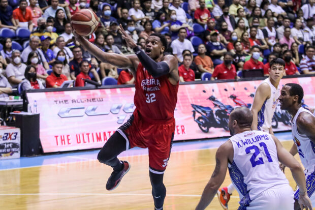 Ginebra import Justin Brownlee in Game 5 of the PBA Governors' Cup Finals.  -PBA IMAGES